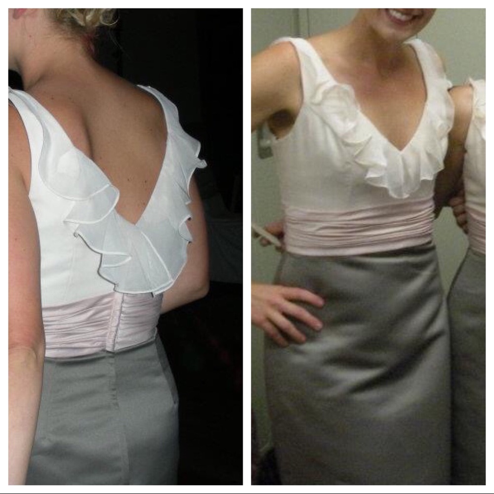 EDEN Bridals V-Neck Ruffled Dress - Picture 6 of 6